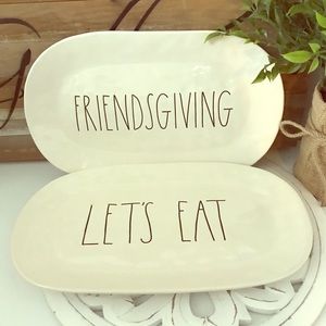 Rae Dunn Friendsgiving & Lets Eat Large Platters